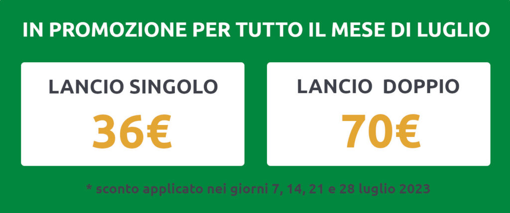 Sconto per tutti i venerdì di luglio 2023