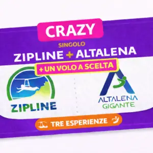 Biglietto Singolo CRAZY Zipline+Altalena