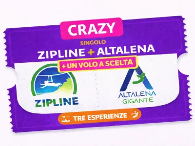 Biglietto Singolo CRAZY Zipline+Altalena