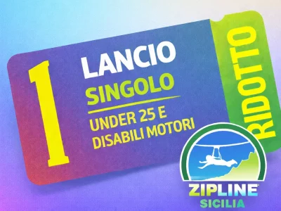 Zipline lancio singolo UNDER 25 e disabili